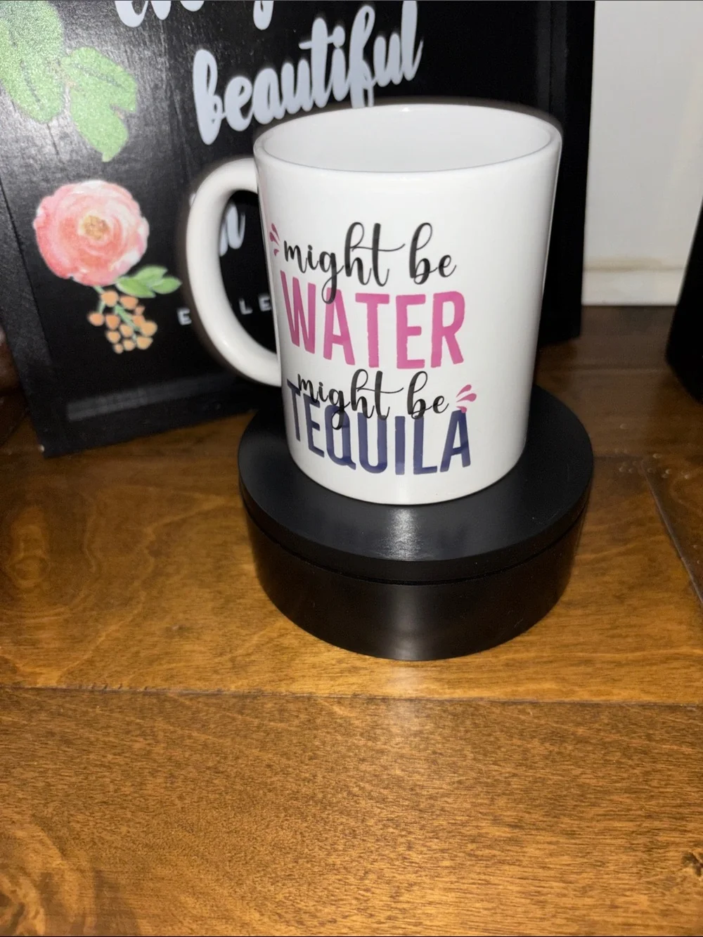 White Ceramic Mug with Funny Saying NEW